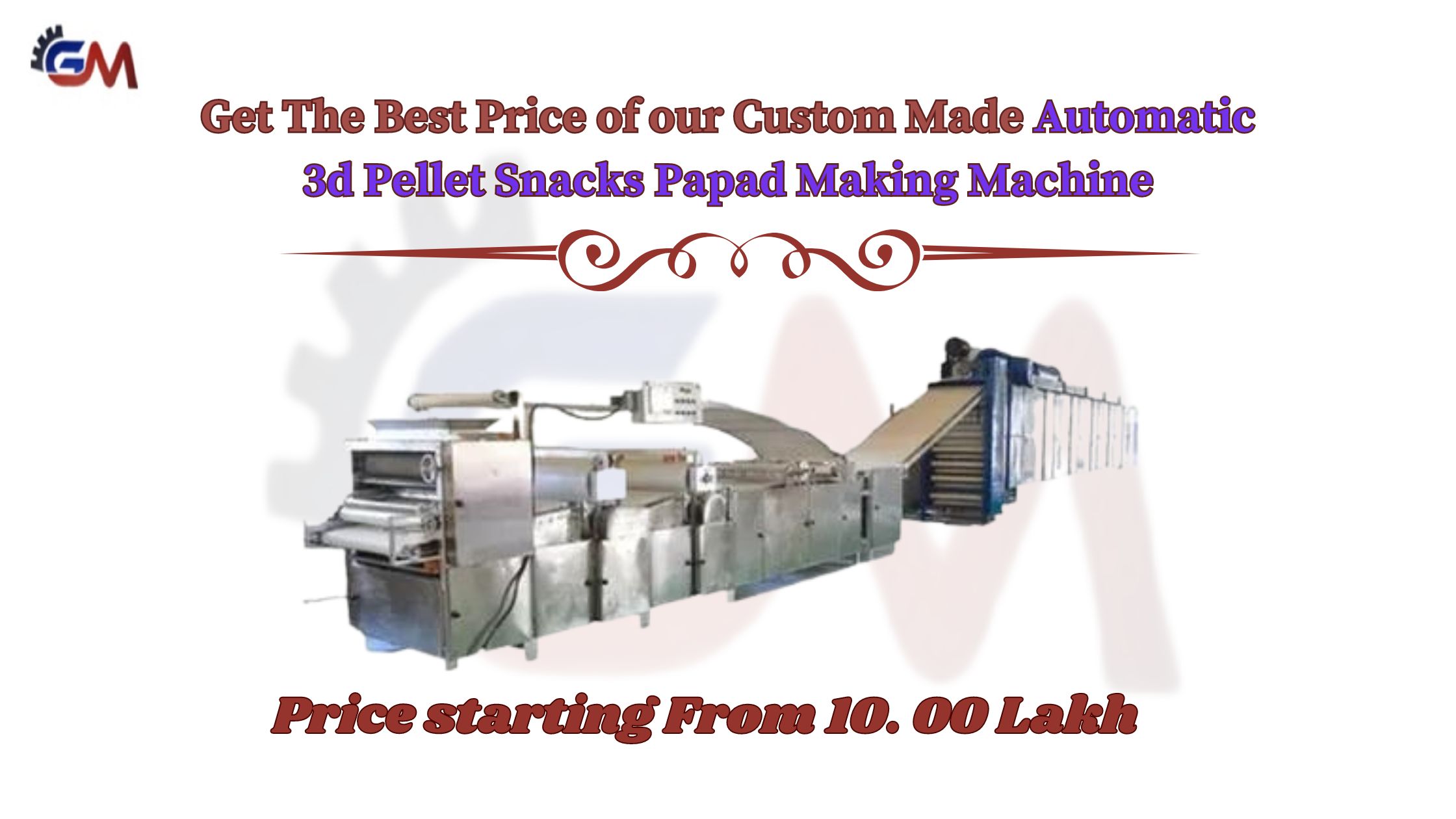 Automatic 3d Pellet Snacks Papad Making Machine